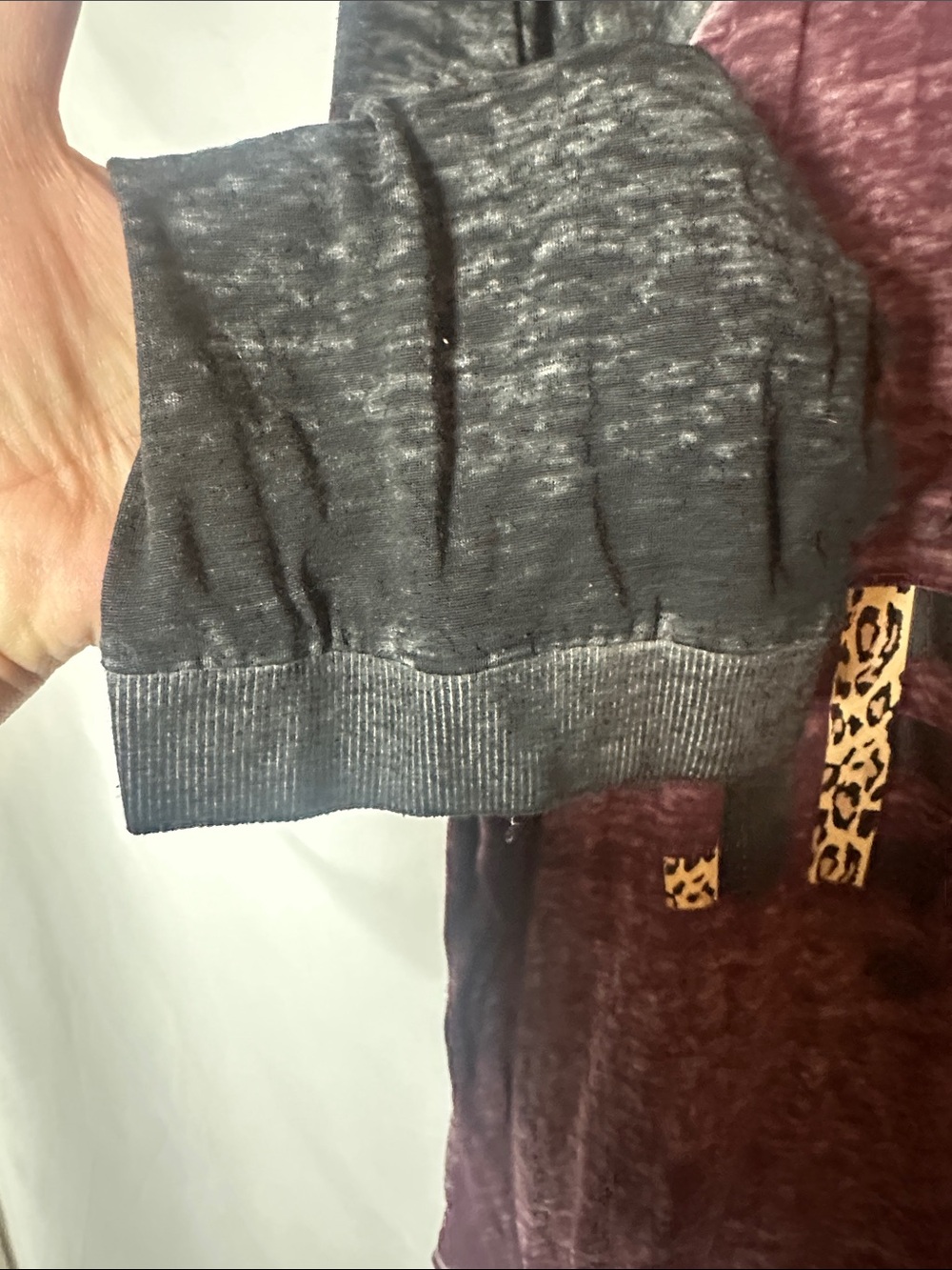 Cato Maroon Top with Black Trim - Picture 4 of 7